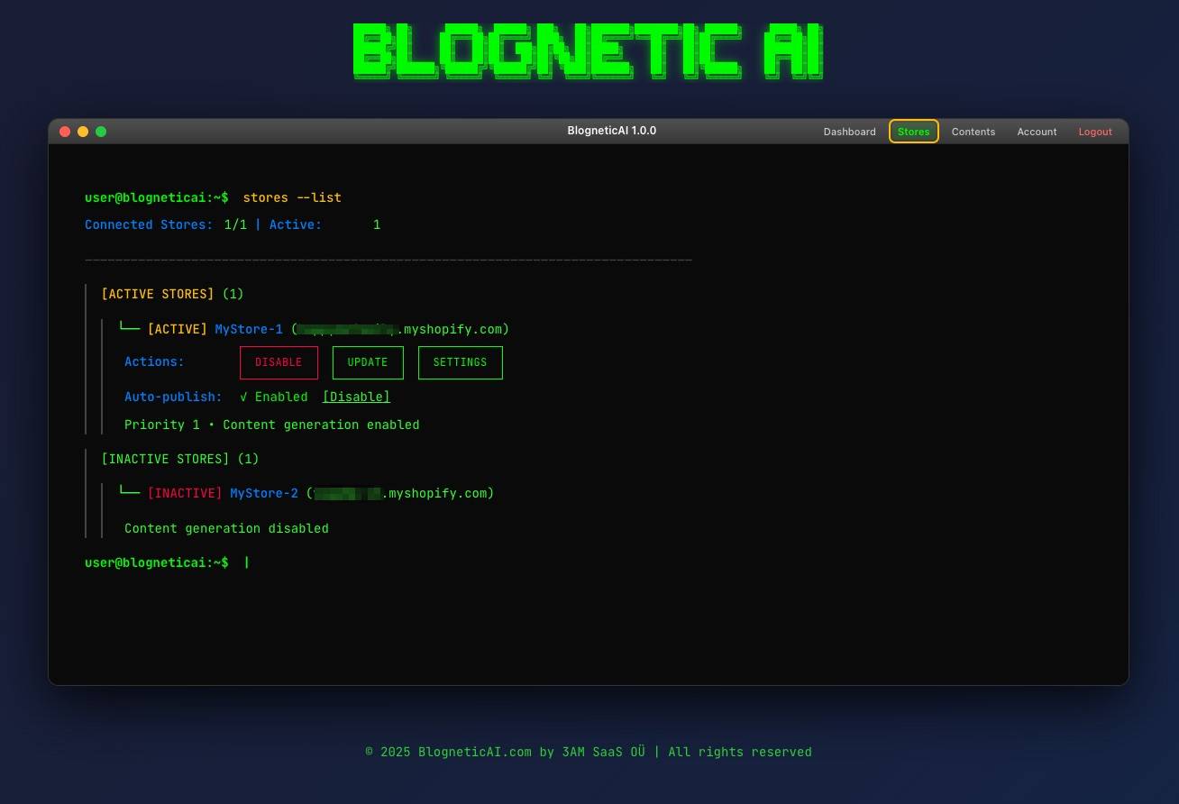 BlogneticAI Interface Screenshot 2